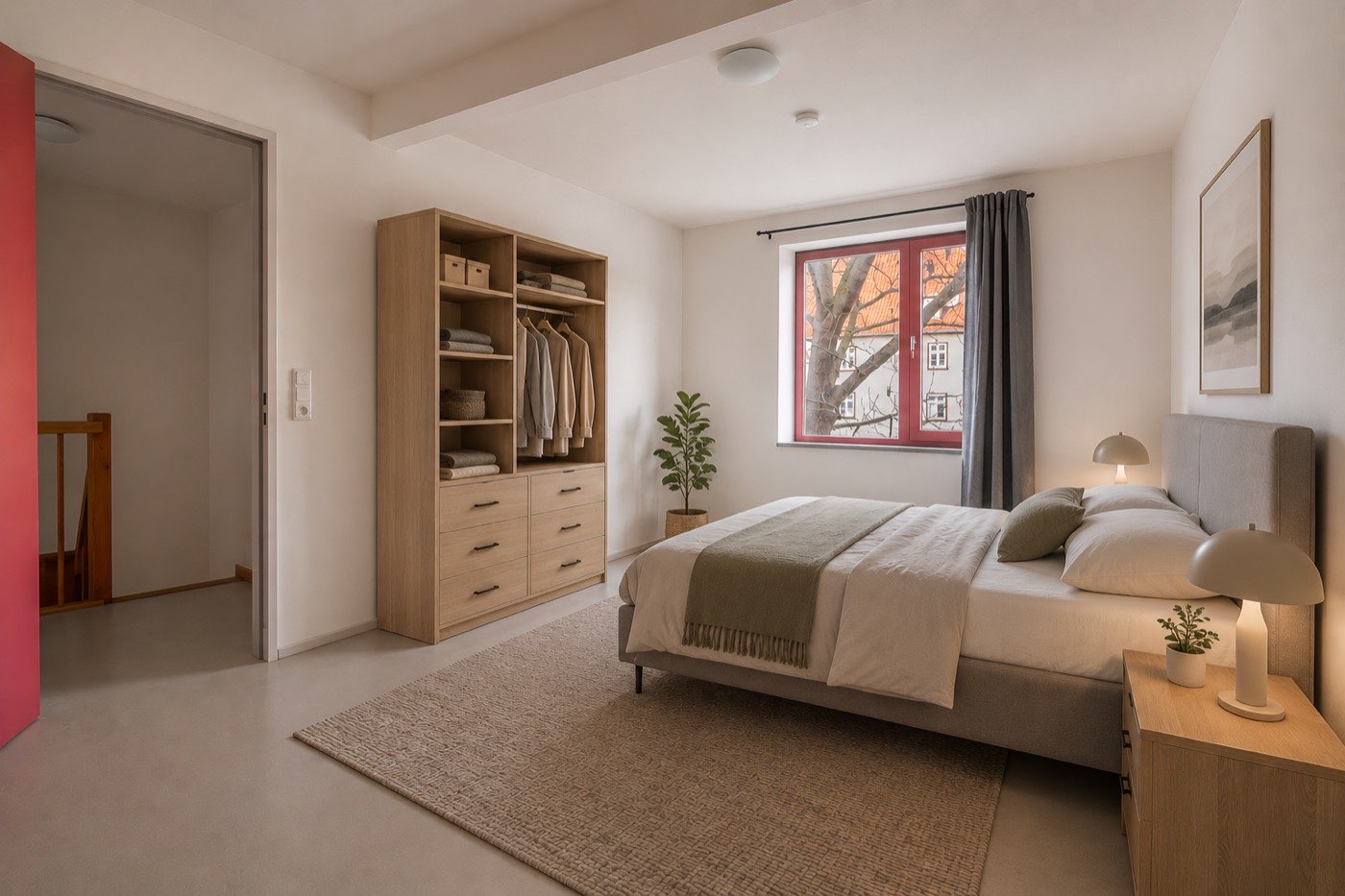 Schlafzimmer der City Lodge am Stieg