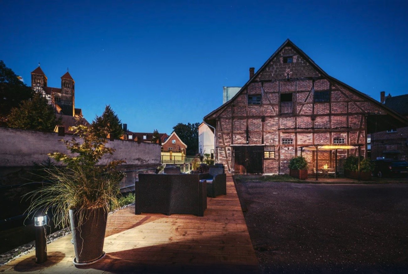 Speichergebäude Mühlenrad am Mühlgraben in Quedlinburg