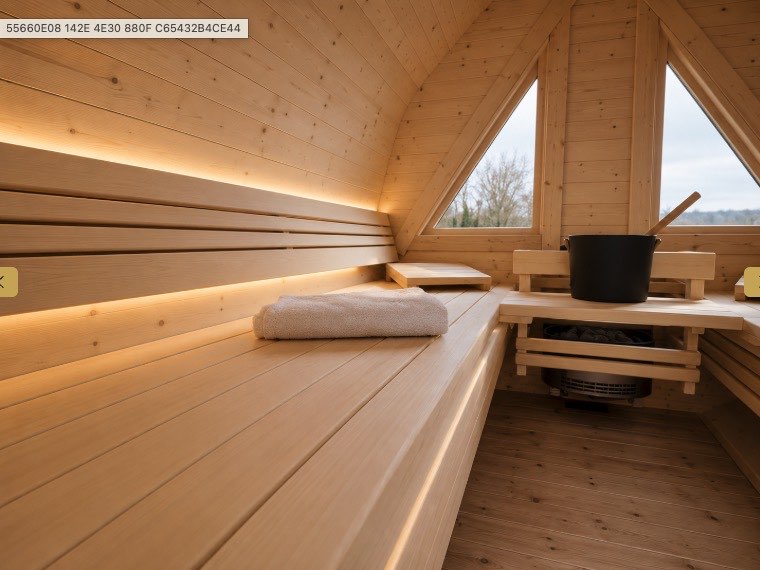 Sauna der Wellness Lodge Reddeber